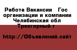 Работа Вакансии - Гос. организации и компании. Челябинская обл.,Трехгорный г.